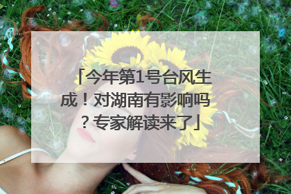 今年第1号台风生成！对湖南有影响吗？专家解读来了