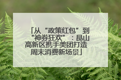从“政策红包”到“神券狂欢”：昆山高新区携手美团打造周末消费新场景