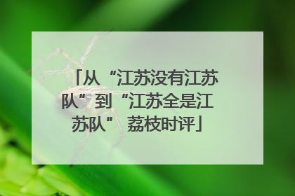 从“江苏没有江苏队”到“江苏全是江苏队” 荔枝时评