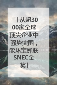 从超3000家全球顶尖企业中强势突围，能环宝蝉联SNEC金奖