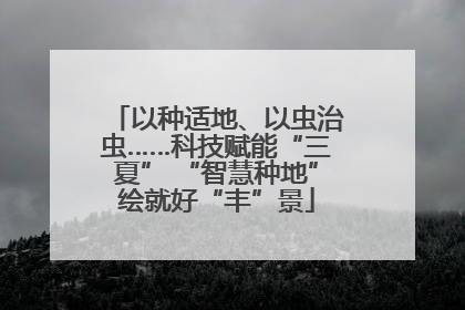 以种适地、以虫治虫……科技赋能“三夏” “智慧种地”绘就好“丰”景
