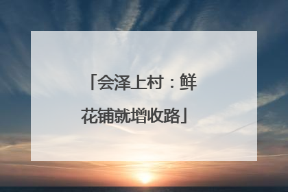 会泽上村：鲜花铺就增收路