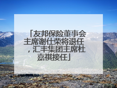 友邦保险董事会主席谢仕荣将退任，汇丰集团主席杜嘉祺接任