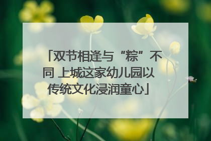 双节相逢与“粽”不同 上城这家幼儿园以传统文化浸润童心