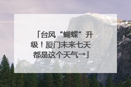 台风“蝴蝶”升级！厦门未来七天都是这个天气→
