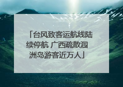 台风致客运航线陆续停航 广西疏散涠洲岛游客近万人