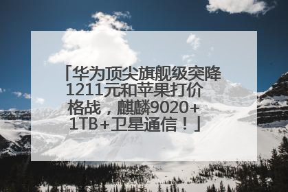 华为顶尖旗舰级突降1211元和苹果打价格战，麒麟9020+1TB+卫星通信！