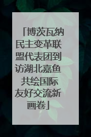 博茨瓦纳民主变革联盟代表团到访湖北嘉鱼 共绘国际友好交流新画卷