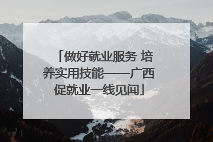 做好就业服务 培养实用技能——广西促就业一线见闻