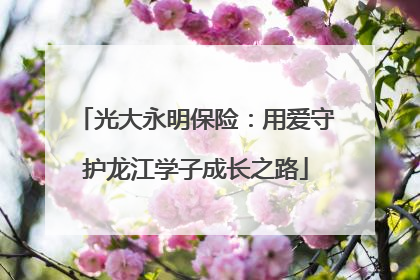 光大永明保险:用爱守护龙江学子成长之路