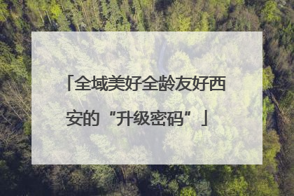 全域美好全龄友好西安的“升级密码”