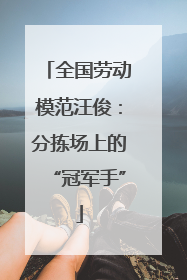 全国劳动模范汪俊：分拣场上的“冠军手”