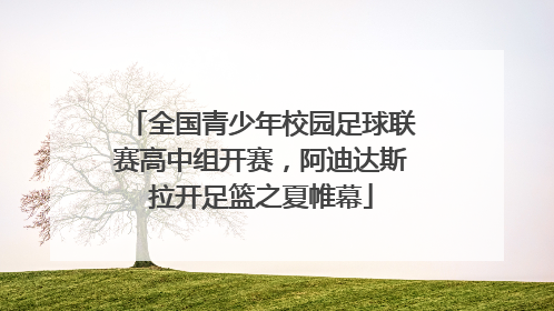 全国青少年校园足球联赛高中组开赛，阿迪达斯拉开足篮之夏帷幕