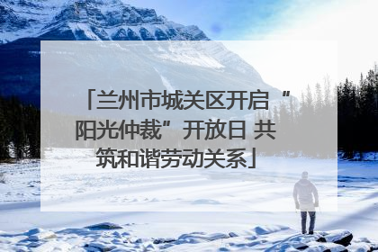 兰州市城关区开启“阳光仲裁”开放日 共筑和谐劳动关系