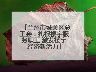 兰州市城关区总工会：扎根楼宇服务职工 激发楼宇经济新活力