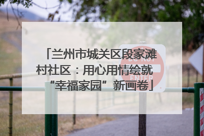 兰州市城关区段家滩村社区：用心用情绘就“幸福家园”新画卷