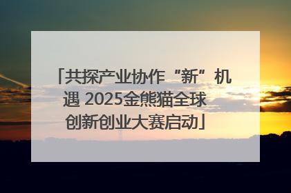 共探产业协作“新”机遇 2025金熊猫全球创新创业大赛启动