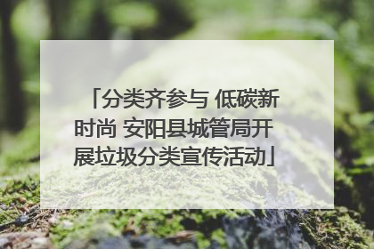 分类齐参与 低碳新时尚 安阳县城管局开展垃圾分类宣传活动