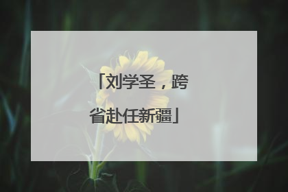 刘学圣，跨省赴任新疆