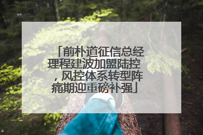 前朴道征信总经理程建波加盟陆控，风控体系转型阵痛期迎重磅补强