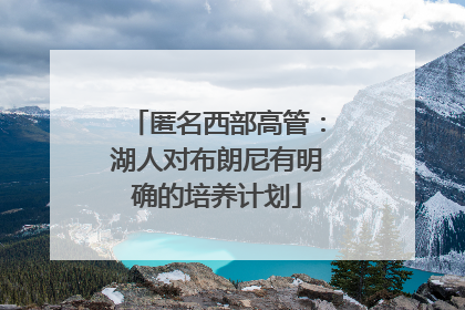 匿名西部高管：湖人对布朗尼有明确的培养计划