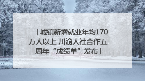 城镇新增就业年均170万人以上 川渝人社合作五周年“成绩单”发布