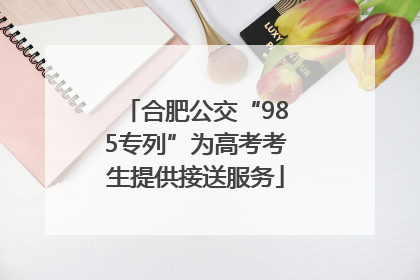 合肥公交“985专列”为高考考生提供接送服务