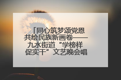 同心筑梦颂党恩 共绘民族新画卷——九水街道“学榜样 促实干”文艺晚会唱响民族团结主旋律