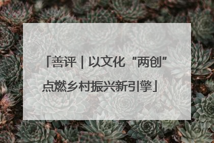 善评｜以文化“两创”点燃乡村振兴新引擎