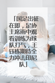 国足出征在即，足协主席雨中观看训练为球队打气，王钰栋期待全力冲击印尼队