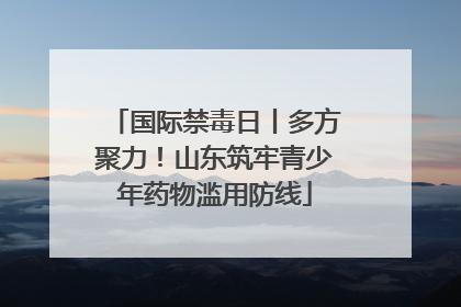 国际禁毒日丨多方聚力！山东筑牢青少年药物滥用防线