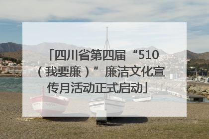 四川省第四届“510（我要廉）”廉洁文化宣传月活动正式启动