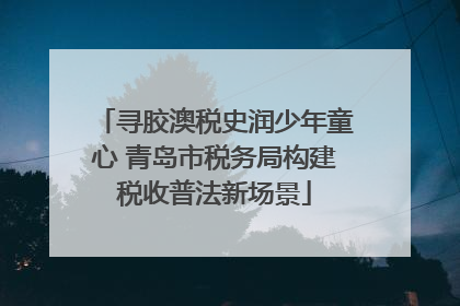 寻胶澳税史润少年童心 青岛市税务局构建税收普法新场景