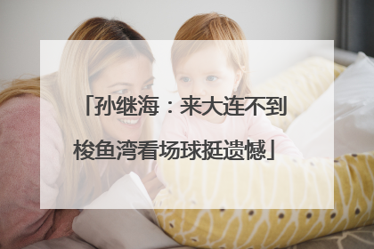 孙继海：来大连不到梭鱼湾看场球挺遗憾