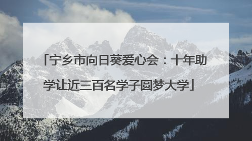 宁乡市向日葵爱心会：十年助学让近三百名学子圆梦大学