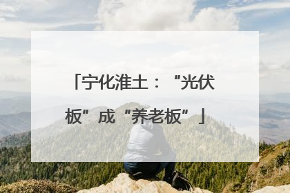 宁化淮土：“光伏板”成“养老板”