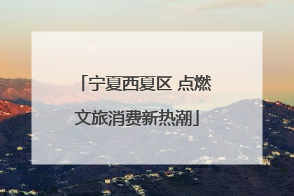 宁夏西夏区 点燃文旅消费新热潮