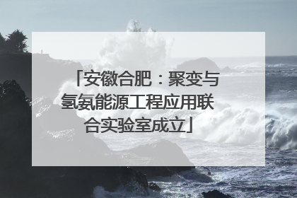 安徽合肥：聚变与氢氨能源工程应用联合实验室成立