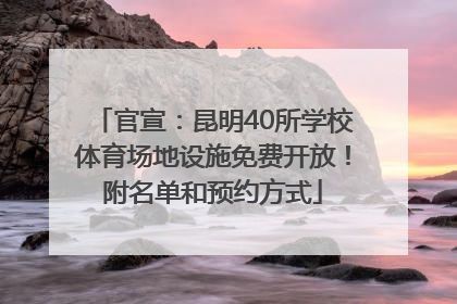 官宣：昆明40所学校体育场地设施免费开放！附名单和预约方式