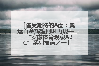 备受期待的A面：奥运首金辉煌何时再现——“安徽体育观察ABC”系列报道之一