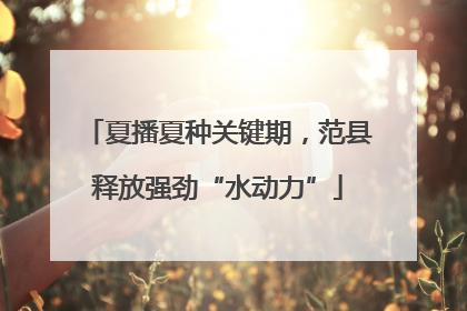 夏播夏种关键期，范县释放强劲“水动力”
