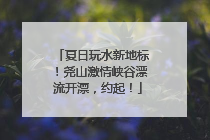夏日玩水新地标！尧山激情峡谷漂流开漂，约起！