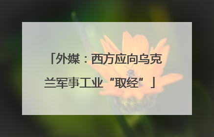 外媒：西方应向乌克兰军事工业“取经”