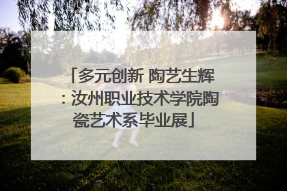 多元创新 陶艺生辉：汝州职业技术学院陶瓷艺术系毕业展