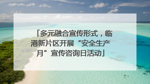 多元融合宣传形式，临港新片区开展“安全生产月”宣传咨询日活动