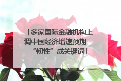 多家国际金融机构上调中国经济增速预期 “韧性”成关键词