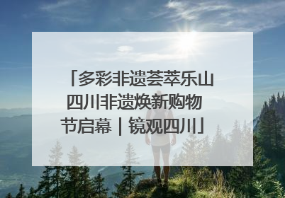 多彩非遗荟萃乐山 四川非遗焕新购物节启幕｜镜观四川