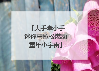 大手牵小手 迷你马拉松燃动童年小宇宙