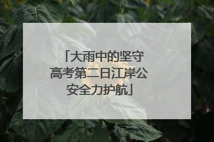 大雨中的坚守 高考第二日江岸公安全力护航