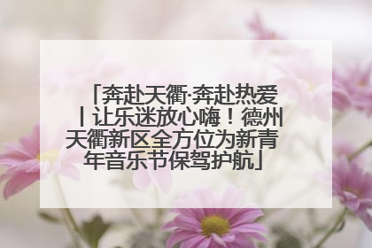 奔赴天衢·奔赴热爱丨让乐迷放心嗨！德州天衢新区全方位为新青年音乐节保驾护航